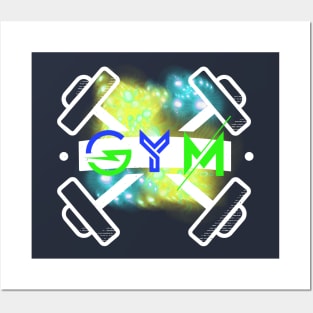 White Gym weights Posters and Art